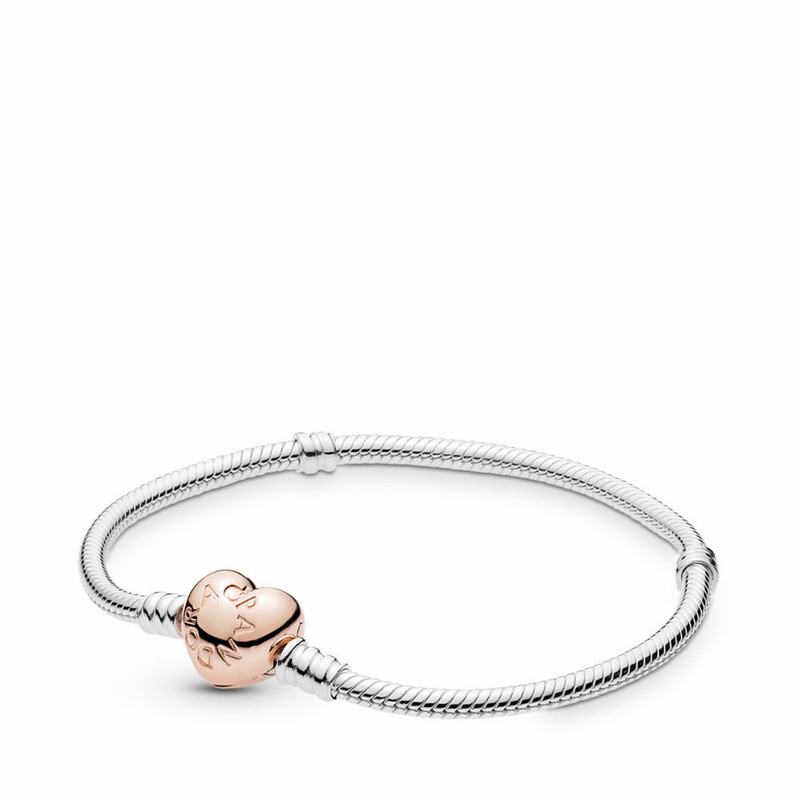Pandora Moments Heart & Snake Chain Bracelet Egypt ED3947608